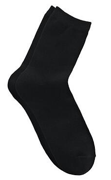凡客女士中筒袜-精梳棉莱卡(4双装)黑色